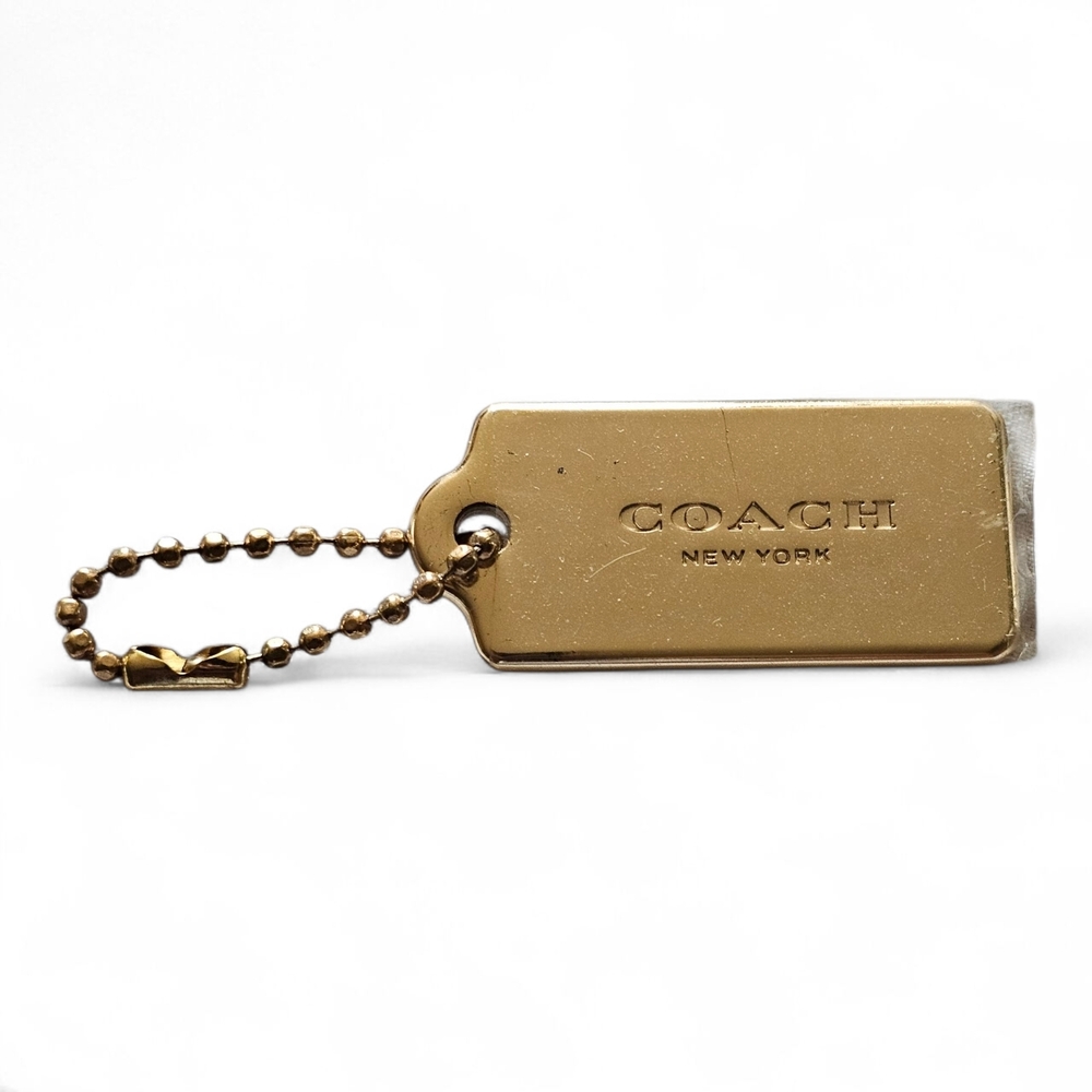 Coach Metal Gold Tone Tag